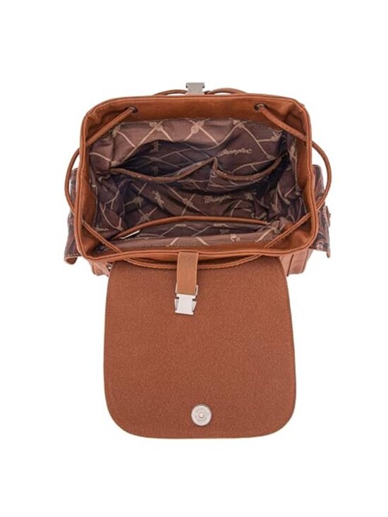Western Floral Tooled Backpack Faux Leather Travel School Laptop Book Bag main image 4
